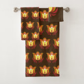  Retro 70s Flowers Bad Handdoek (Insitu)