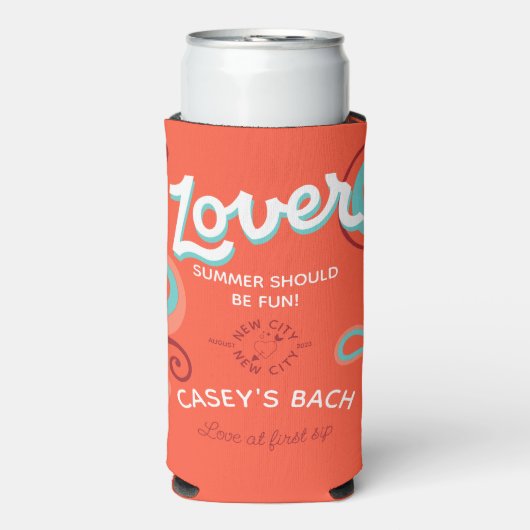 Retro 70s Foam Koelbox Seltzer Blikjeskoeler (Seltzer Voorkant)