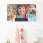 Retro 70s Foto afstuderen Afstuderen Spandoek (Insitu)