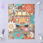 Retro 70s Fun Funky Kleurrijke Hippy Van Vrede Tek Tissuepapier (Craft)