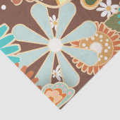 Retro 70s Fun Funky Kleurrijke Hippy Van Vrede Tek Tissuepapier (Detail)