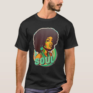 Retro 70s Funk Afro Soul  stijl T Shirt