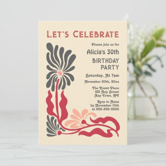 Retro 70s Funky Groovy Psychedelic Flower Verjaard Kaart (Staand voorkant)