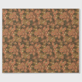 Retro 70's geïnspireerd Floral Wrapping Papier (Vlak)