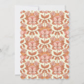 Retro 70s geïnspireerd Sinaasappel Bruiloft Save t Kaart (Achterkant)