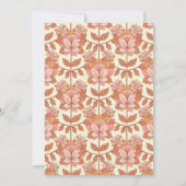 Retro 70s geïnspireerd Sinaasappel bruiloft uitnod Kaart (Achterkant)