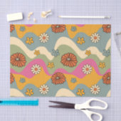 Retro 70's geïnspireerde Floral ontkoppelingskraft Tissuepapier (Craft)
