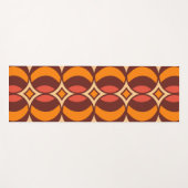 Retro 70s Geometrisch Wereldbol Herfst Yogamat (Voorkant (horizontaal))