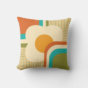 Retro 70s Geometrische Floral Kussen