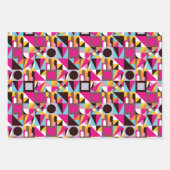 Retro 70s Geometrische Patroonkleuren Inpakpapier Vel (Voorkant 2)