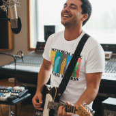 Retro 70s gitaar en muziek vibes grafisch t-shirt