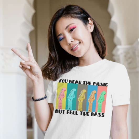 Retro 70s gitaar en muziek vibes grafisch t-shirt