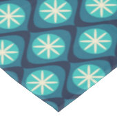 Retro 70s golvende florale patroon - blauw tafelkleed (Gekanteld)