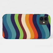 Retro 70s golvende strepen Case-Mate iPhone case (Achterkant (horizontaal))
