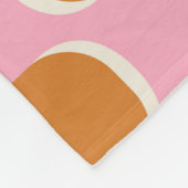 Retro 70s: Goudroze golvend patroon. Fleece Deken (Hoek)