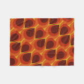 Retro / 70s grafische kaart fleece deken (Voorkant (Horizontaal))