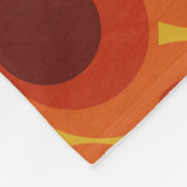 Retro / 70s grafische kaart fleece deken (Hoek)