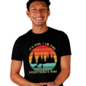 Retro 70s grafische Sunset Camping Wandelaar T-shirt