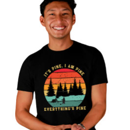 Retro 70s grafische Sunset Camping Wandelaar T-shirt