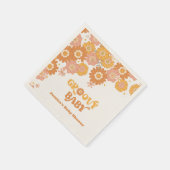 Retro 70s groovy baby shower inapkins servet (Hoek)