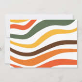 Retro 70s Groovy Baby shower Kaart (Achterkant)