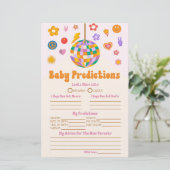 Retro 70's Groovy Baby shower Predictions Activity Briefpapier (Staand voorkant)