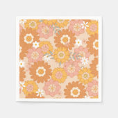 Retro 70s groovy baby shower servet (Voorkant)