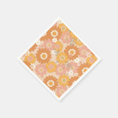 Retro 70s groovy baby shower servet (Hoek)