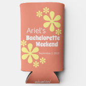 Retro 70s Groovy Bachelorette Favor Seltzer Blikjeskoeler (Voorkant)