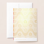 Retro 70s Groovy Bloemige Bruiloft Uitnodiging (Met envelop)