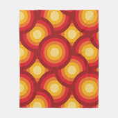 Retro 70s Groovy Circles Patroon Fleece Deken (Voorkant)