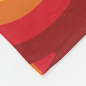 Retro 70s Groovy Circles Patroon Fleece Deken (Hoek)