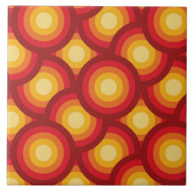 Retro 70s Groovy Circles Patroon