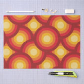 Retro 70s Groovy Circles Patroon Tissuepapier (Craft)