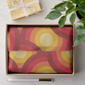 Retro 70s Groovy Circles Patroon Tissuepapier (Geschenk)