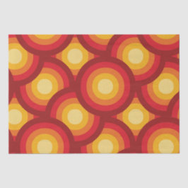 Retro 70s Groovy Circles Patroon Tissuepapier