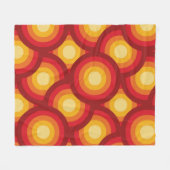 Retro 70s Groovy Cirkels Patroon  Fleece Deken (Voorkant (Horizontaal))