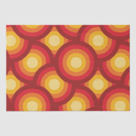 Retro 70s Groovy Cirkels Patroon Tissuepapier