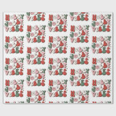 Retro 70s Groovy en Bright Santa Claus Cadeaupapier (Vlak)