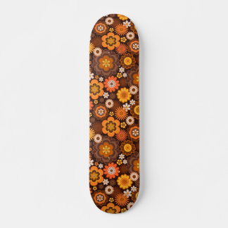 Retro 70s Groovy Floral patroon Persoonlijk Skateboard