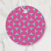Retro 70s Groovy Fuchsia Fun Wedding Bedankjes Labels (Achterkant)