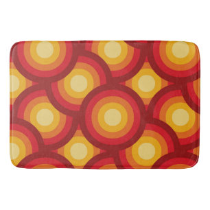 Retro 70s Groovy Geometrische overlappende cirkels Badmat