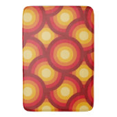 Retro 70s Groovy Geometrische overlappende cirkels Badmat (Voorkant Verticaal)