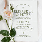 Retro 70s Groovy Groen Bruiloft Kaart