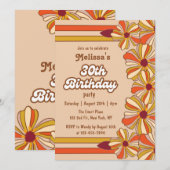 Retro 70s Groovy Hippie Flower 30e verjaardag Kaart (Voorkant / Achterkant)