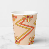 Retro 70s Groovy Hippie Flower 30e verjaardag Papieren Bekers (Links)