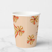 Retro 70s Groovy Hippie Flower 30e verjaardag Papieren Bekers (Rechts)