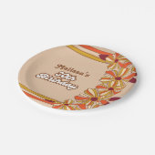 Retro 70s Groovy Hippie Flower 30e verjaardag Papieren Bordje (Gekanteld)