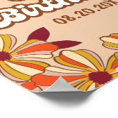 Retro 70s Groovy Hippie Flower 30e verjaardag Poster (Hoek)