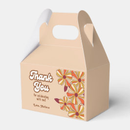 Retro 70s Groovy Hippie Flower Bedankt Bedankdoosjes